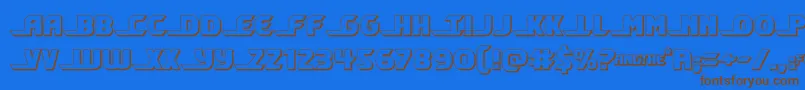 shiningherald3d Font – Brown Fonts on Blue Background