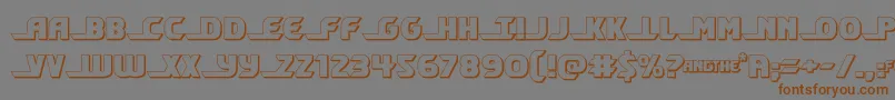 shiningherald3d Font – Brown Fonts on Gray Background