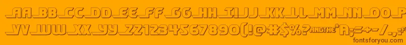 shiningherald3d Font – Brown Fonts on Orange Background