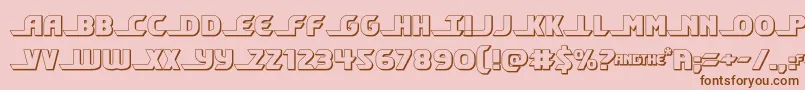 shiningherald3d Font – Brown Fonts on Pink Background