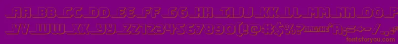 shiningherald3d Font – Brown Fonts on Purple Background
