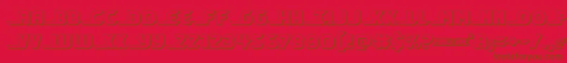 shiningherald3d Font – Brown Fonts on Red Background