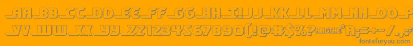 shiningherald3d Font – Gray Fonts on Orange Background