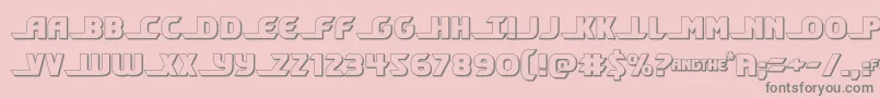 shiningherald3d Font – Gray Fonts on Pink Background