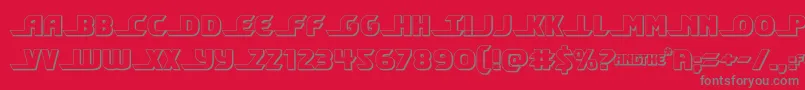 shiningherald3d Font – Gray Fonts on Red Background