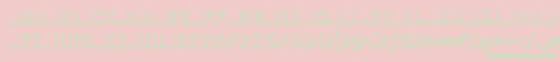 shiningherald3d Font – Green Fonts on Pink Background