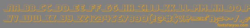 shiningherald3d Font – Orange Fonts on Gray Background