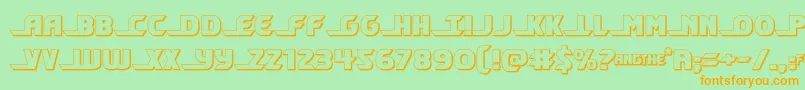 shiningherald3d Font – Orange Fonts on Green Background