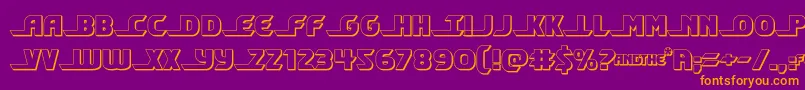 shiningherald3d Font – Orange Fonts on Purple Background