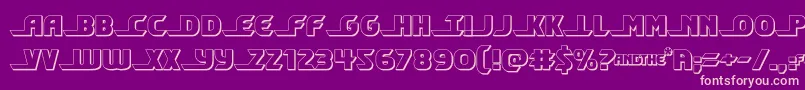 shiningherald3d Font – Pink Fonts on Purple Background