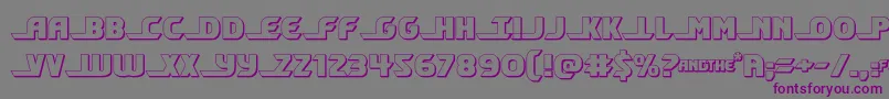 shiningherald3d Font – Purple Fonts on Gray Background