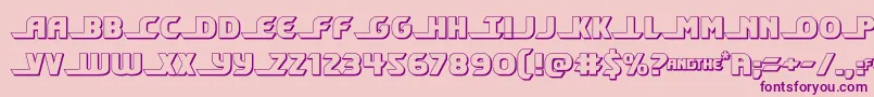 shiningherald3d Font – Purple Fonts on Pink Background