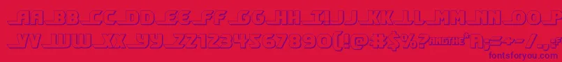 shiningherald3d Font – Purple Fonts on Red Background