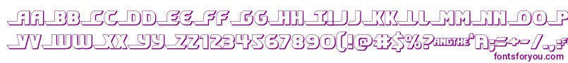 shiningherald3d Font – Purple Fonts on White Background