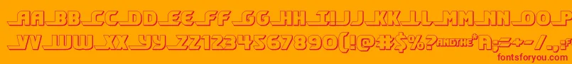 shiningherald3d Font – Red Fonts on Orange Background