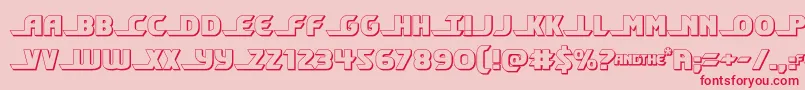 shiningherald3d Font – Red Fonts on Pink Background