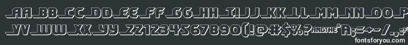Шрифт shiningherald3d – белые шрифты на чёрном фоне