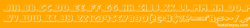 shiningherald3d Font – White Fonts on Orange Background