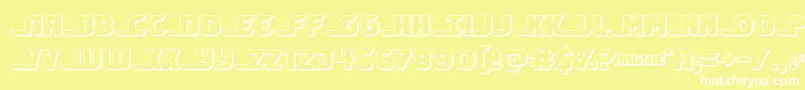 shiningherald3d Font – White Fonts on Yellow Background
