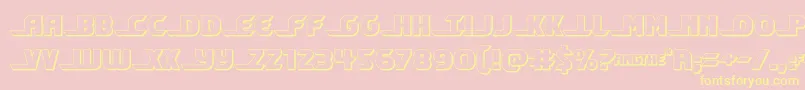 shiningherald3d Font – Yellow Fonts on Pink Background