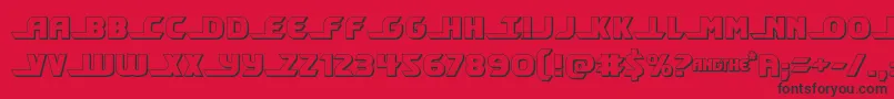 shiningherald3d Font – Black Fonts on Red Background