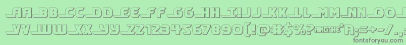 shiningherald3d Font – Gray Fonts on Green Background