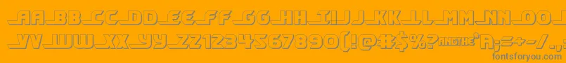 shiningherald3d-Schriftart – Graue Schriften auf orangefarbenem Hintergrund