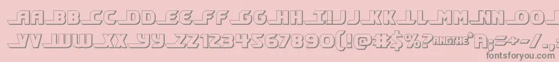 shiningherald3d Font – Gray Fonts on Pink Background