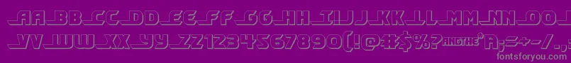 shiningherald3d Font – Gray Fonts on Purple Background