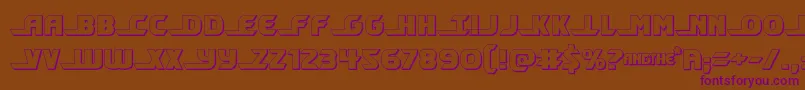 shiningherald3d Font – Purple Fonts on Brown Background