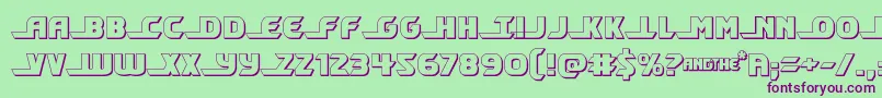 shiningherald3d Font – Purple Fonts on Green Background