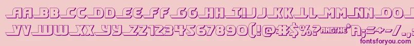 shiningherald3d Font – Purple Fonts on Pink Background