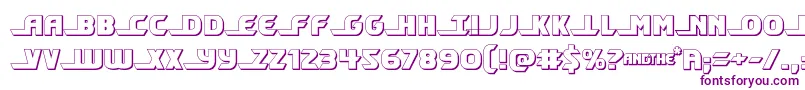 shiningherald3d Font – Purple Fonts on White Background