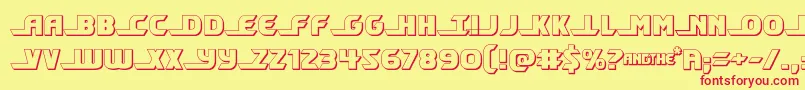 shiningherald3d Font – Red Fonts on Yellow Background