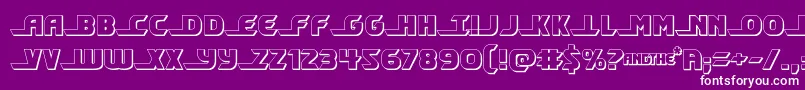 shiningherald3d Font – White Fonts on Purple Background