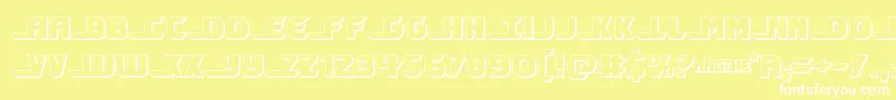 shiningherald3d Font – White Fonts on Yellow Background