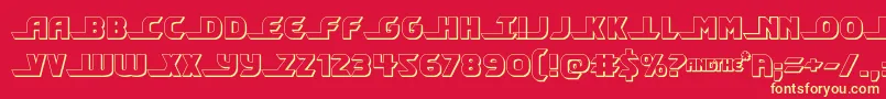 shiningherald3d Font – Yellow Fonts on Red Background