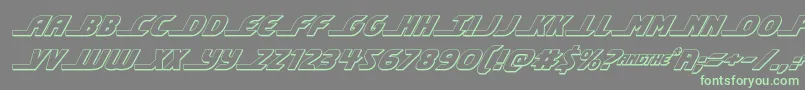 Шрифт shiningherald3dital – зелёные шрифты на сером фоне
