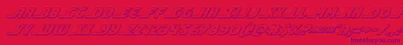 shiningherald3dital Font – Purple Fonts on Red Background