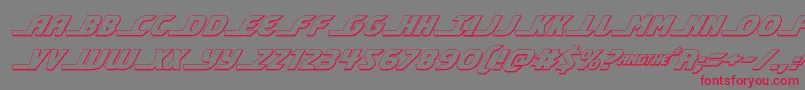 shiningherald3dital Font – Red Fonts on Gray Background