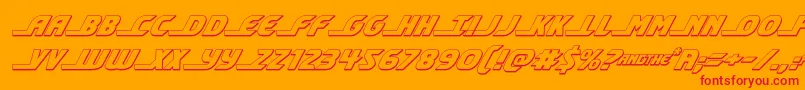 フォントshiningherald3dital – オレンジの背景に赤い文字