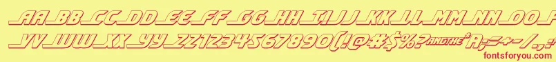shiningherald3dital Font – Red Fonts on Yellow Background