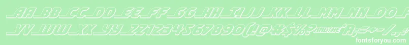 フォントshiningherald3dital – 緑の背景に白い文字