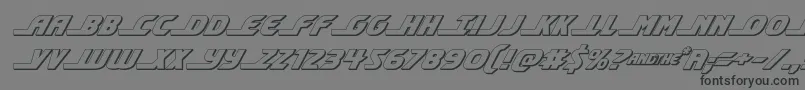 shiningherald3dital Font – Black Fonts on Gray Background