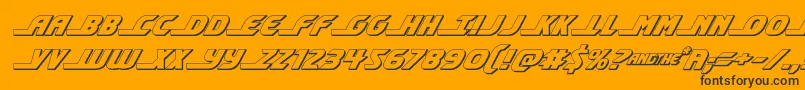 shiningherald3dital Font – Black Fonts on Orange Background