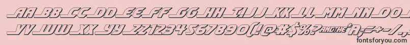 shiningherald3dital Font – Black Fonts on Pink Background