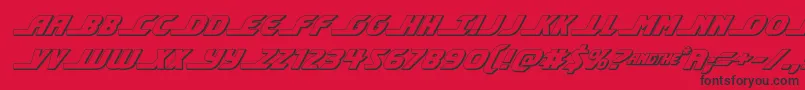 shiningherald3dital Font – Black Fonts on Red Background