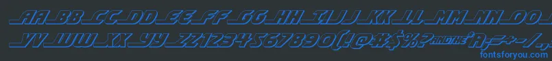 shiningherald3dital Font – Blue Fonts on Black Background