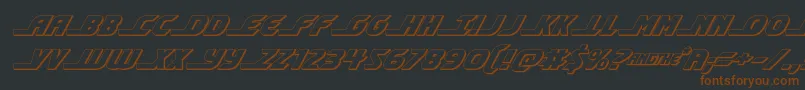 shiningherald3dital Font – Brown Fonts on Black Background
