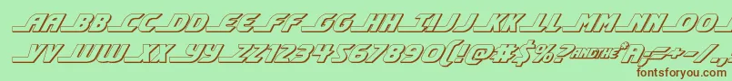 shiningherald3dital Font – Brown Fonts on Green Background
